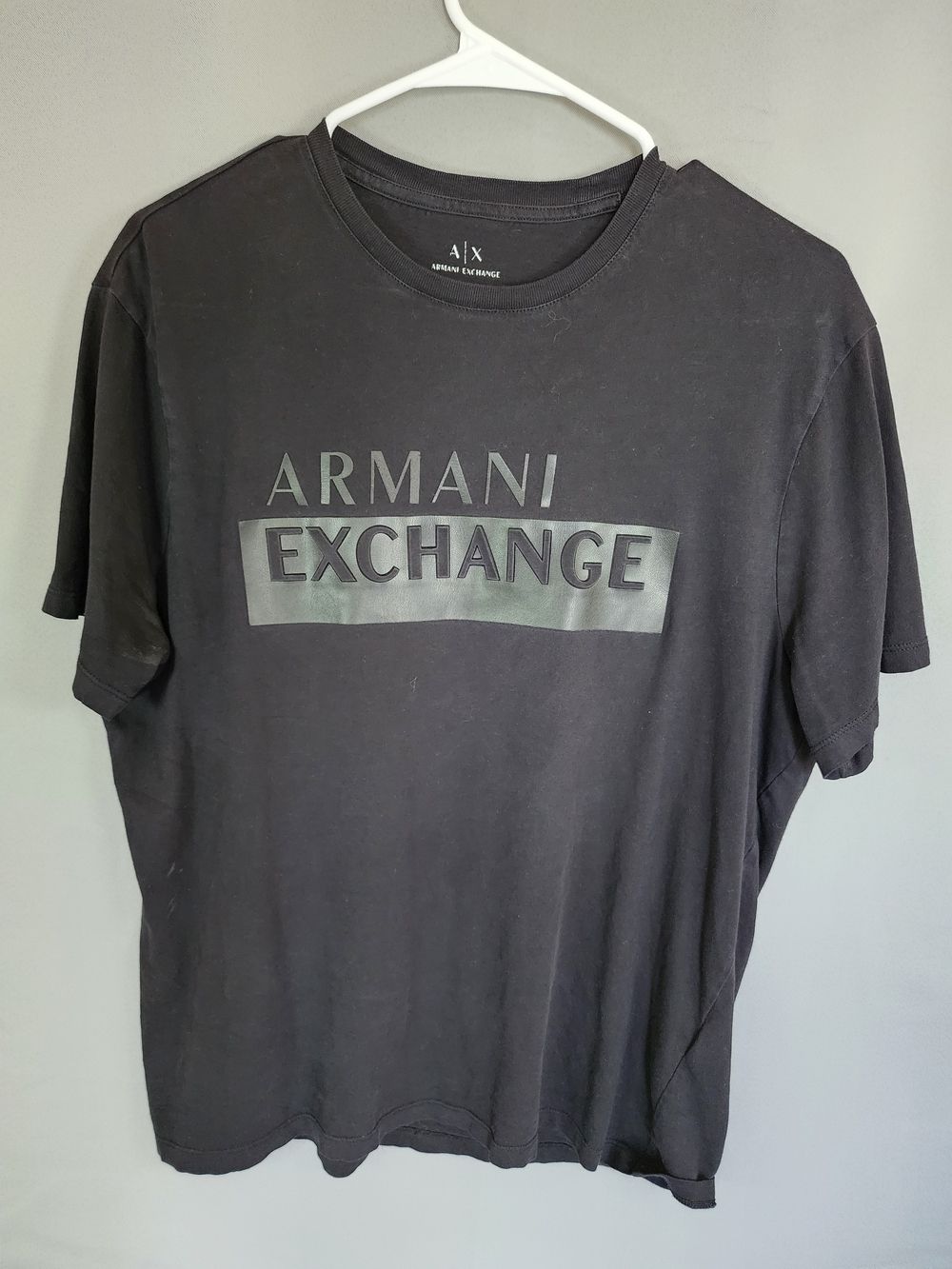 Armani Exchange Black Shortsleeve Logo Tee